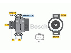 BOSCH 0 121 715 006 kintamosios srovės generatorius 
 Elektros įranga -> Kint. sr. generatorius/dalys -> Kintamosios srovės generatorius
013 154 35 02, 013 154 35 02, 272 154 08 02