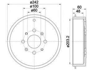 HELLA 8DT 355 300-681 stabdžių būgnas 
 Stabdžių sistema -> Būgninis stabdys -> Stabdžių būgnas
51827488, 51840909, 55701379, 55703042