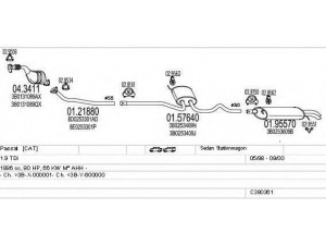 MTS C380361003220 išmetimo sistema 
 Išmetimo sistema -> Išmetimo sistema, visa