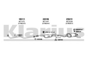 KLARIUS 600075E išmetimo sistema 
 Išmetimo sistema -> Išmetimo sistema, visa