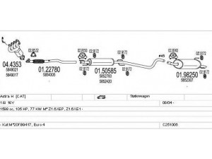 MTS C251006015503 išmetimo sistema 
 Išmetimo sistema -> Išmetimo sistema, visa