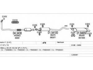 MTS C250067005072 išmetimo sistema 
 Išmetimo sistema -> Išmetimo sistema, visa