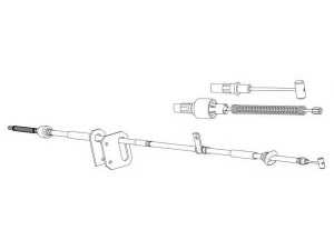 KAWE ZU02119 trosas, stovėjimo stabdys 
 Stabdžių sistema -> Valdymo svirtys/trosai
5441060A20, 5441060A60
