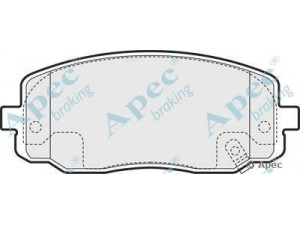 APEC braking PAD1458 stabdžių trinkelių rinkinys, diskinis stabdys 
 Techninės priežiūros dalys -> Papildomas remontas
581010XA01, 581010XA10, 5810107A10