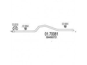 MTS 01.70081 išleidimo kolektorius 
 Išmetimo sistema -> Išmetimo vamzdžiai
9044900721