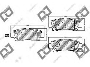 DJ PARTS BP1068 stabdžių trinkelių rinkinys, diskinis stabdys 
 Techninės priežiūros dalys -> Papildomas remontas
AY060-TY014, AY060TY014, 04466-07010