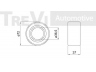TREVI AUTOMOTIVE WB1525 rato guolio komplektas 
 Ašies montavimas/vairavimo mechanizmas/ratai -> Rato stebulė/montavimas -> Rato guolis
71714480