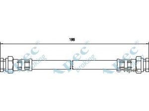 APEC braking HOS3042 stabdžių žarnelė 
 Stabdžių sistema -> Stabdžių žarnelės
46542040, 46834651, 46542040, 46834651