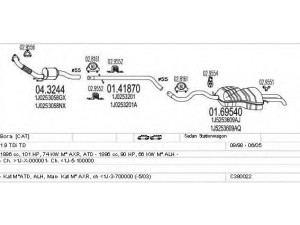 MTS C380022002816 išmetimo sistema 
 Išmetimo sistema -> Išmetimo sistema, visa