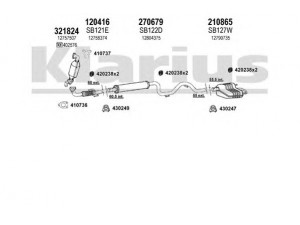 KLARIUS 750215E išmetimo sistema 
 Išmetimo sistema -> Išmetimo sistema, visa