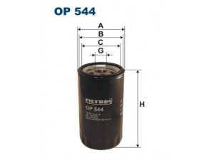 FILTRON OP544 alyvos filtras 
 Techninės priežiūros dalys -> Techninės priežiūros intervalai
5016698, 5017582, 6112420, 6174457