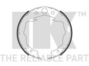 NK 2722777 stabdžių trinkelių komplektas, stovėjimo stabdis 
 Stabdžių sistema -> Rankinis stabdys
44060CY025, 44060CY025