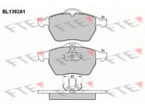 FTE BL1392A1 stabdžių trinkelių rinkinys, diskinis stabdys 
 Techninės priežiūros dalys -> Papildomas remontas
1605036, 1605912, 1605966, 1777990