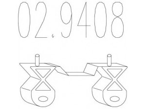 MTS 02.9408 atraminis buferis, triukšmo slopintuvas 
 Išmetimo sistema -> Surinkimo dalys -> Atskiros surinkimo dalys -> Guminė apsauga
1755K1, 1755K3