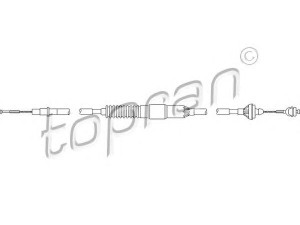 TOPRAN 104 093 sankabos trosas 
 Dviratė transporto priemonės -> Kabeliai ir tachometro velenaai -> Sankabos trosas
701 721 335, 701 721 335B, 7D1 721 335