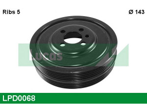 LUCAS ENGINE DRIVE LPD0068 skriemulys, alkūninis velenas 
 Diržinė pavara -> Dirželio skriemulys
03G105243B, 03G105243B, 80000679