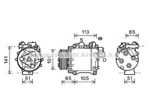 AVA QUALITY COOLING HDK263 kompresorius, oro kondicionierius 
 Oro kondicionavimas -> Kompresorius/dalys
38810RZYA01