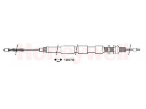 BENDIX 431092B trosas, stovėjimo stabdys 
 Stabdžių sistema -> Valdymo svirtys/trosai
7910033436, 7910033437, 7910033438