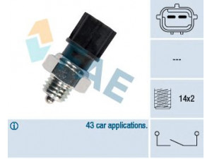FAE 40895 jungiklis, atbulinės eigos žibintas 
 Elektros įranga -> Šviesų jungikliai/relės/valdymas -> Šviesų jungiklis/svirtis
93860-49600, 0K30A 17640, 93860 49600