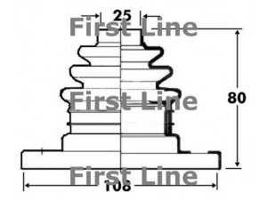 FIRST LINE FCB2810 gofruotoji membrana, kardaninis velenas 
 Ratų pavara -> Gofruotoji membrana
46307029, 33211229209