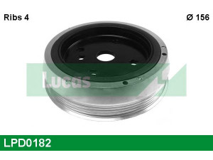 LUCAS ENGINE DRIVE LPD0182 skriemulys, alkūninis velenas 
 Diržinė pavara -> Dirželio skriemulys
30731045, 8642173, 80001053