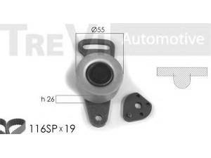 TREVI AUTOMOTIVE KD1030 paskirstymo diržo komplektas 
 Techninės priežiūros dalys -> Papildomas remontas
7701468165, 7701469822