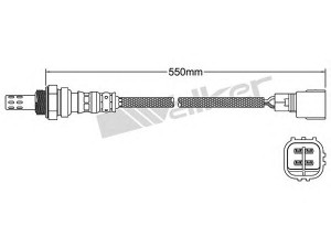 WALKER PRODUCTS 250-24168 lambda jutiklis 
 Variklis -> Variklio elektra
22690AA930, 89465 02040
