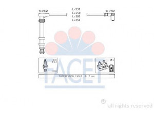 FACET 4.9503 uždegimo laido komplektas 
 Kibirkšties / kaitinamasis uždegimas -> Uždegimo laidai/jungtys
46413088