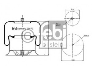 FEBI BILSTEIN 35679 dėklas, pneumatinė pakaba 
 Pakaba -> Pneumatinė pakaba
942 320 44 21