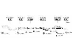 ASMET VA034135 išmetimo sistema 
 Išmetimo sistema -> Išmetimo sistema, visa