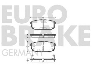 EUROBRAKE 5502223509 stabdžių trinkelių rinkinys, diskinis stabdys 
 Techninės priežiūros dalys -> Papildomas remontas
583023ED00, 583023ED01, 583023EE00