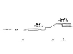 POLMO POLMO99528 išmetimo sistema 
 Išmetimo sistema -> Išmetimo sistema, visa