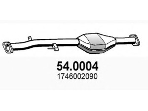 ASSO 54.0004 katalizatoriaus keitiklis 
 Išmetimo sistema -> Katalizatoriaus keitiklis
1746002090, 1746002100, 1746002110