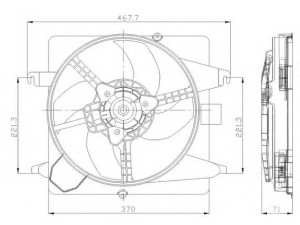 NRF 47259 ventiliatorius, radiatoriaus 
 Aušinimo sistema -> Oro aušinimas
1028684, 1036754, 1088845, 1230809