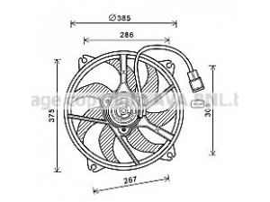 AVA QUALITY COOLING PE7556 ventiliatorius, radiatoriaus 
 Aušinimo sistema -> Oro aušinimas
1253K4, 1253K4