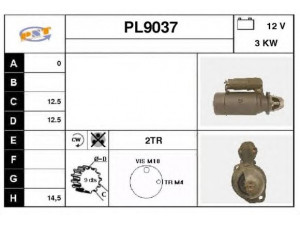 SNRA PL9037 starteris
1161890, 1171481, B20R12X3H7622
