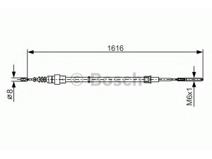 BOSCH 1 987 477 393 trosas, stovėjimo stabdys 
 Stabdžių sistema -> Valdymo svirtys/trosai
1H0 609 721 E