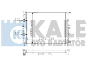 KALE OTO RADYATÖR 207200 radiatorius, variklio aušinimas 
 Aušinimo sistema -> Radiatorius/alyvos aušintuvas -> Radiatorius/dalys
8200115542