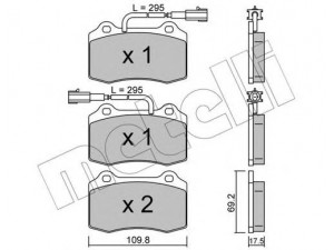 METELLI 22-0251-0 stabdžių trinkelių rinkinys, diskinis stabdys 
 Techninės priežiūros dalys -> Papildomas remontas
77362227, 9949509, 9949533, 9950812