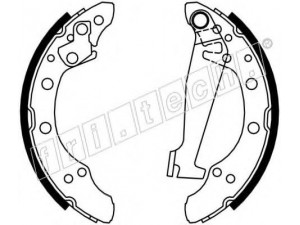 fri.tech. 1124.284 stabdžių trinkelių komplektas 
 Techninės priežiūros dalys -> Papildomas remontas
1H0609525, 1H0609526, 1H0609527