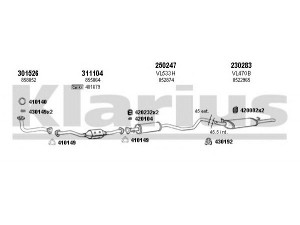 KLARIUS 390887E išmetimo sistema 
 Išmetimo sistema -> Išmetimo sistema, visa