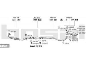 BOSAL 054.165.60 išmetimo sistema 
 Išmetimo sistema -> Išmetimo sistema, visa