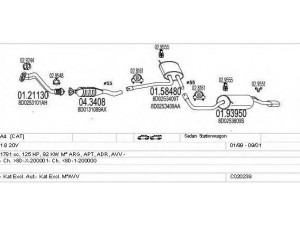 MTS C020239000603 išmetimo sistema 
 Išmetimo sistema -> Išmetimo sistema, visa
