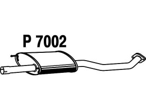 FENNO P7002 vidurinis duslintuvas 
 Išmetimo sistema -> Duslintuvas
(17420-20350)