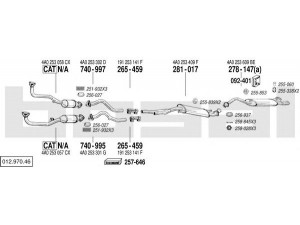 BOSAL 012.970.46 išmetimo sistema 
 Išmetimo sistema -> Išmetimo sistema, visa