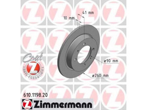 ZIMMERMANN 610.1198.20 stabdžių diskas 
 Dviratė transporto priemonės -> Stabdžių sistema -> Stabdžių diskai / priedai
MB699288, MR249356, MR913846, 3087 294 0