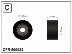 CAFFARO 500022 kreipiantysis skriemulys, V formos rumbuotas diržas 
 Diržinė pavara -> V formos rumbuotas diržas/komplektas -> Laisvasis/kreipiamasis skriemulys
642 200 05 70, 6422000570, A6422000570