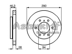 ASHUKI 0990-2505Z stabdžių diskas
MR407289