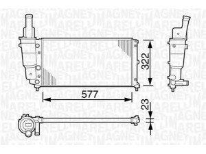 MAGNETI MARELLI 350213114000 radiatorius, variklio aušinimas 
 Aušinimo sistema -> Radiatorius/alyvos aušintuvas -> Radiatorius/dalys
46407450, 46465021, 71736187, 7745652