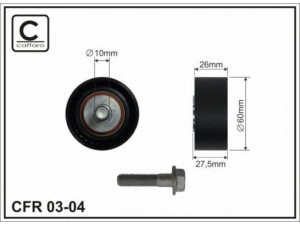 CAFFARO 03-04 kreipiantysis skriemulys, V formos rumbuotas diržas 
 Diržinė pavara -> V formos rumbuotas diržas/komplektas -> Laisvasis/kreipiamasis skriemulys
5751.73, 96370240, 963702480, 9637024080